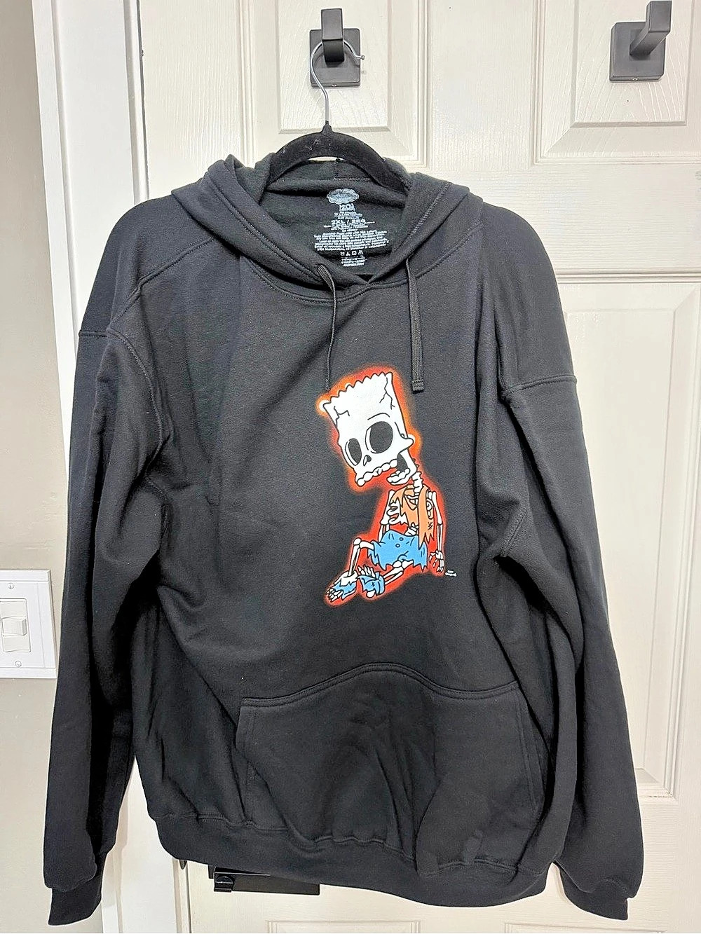 The Simpsons Bart Skeleton Pullover Hoodie Black XXL
